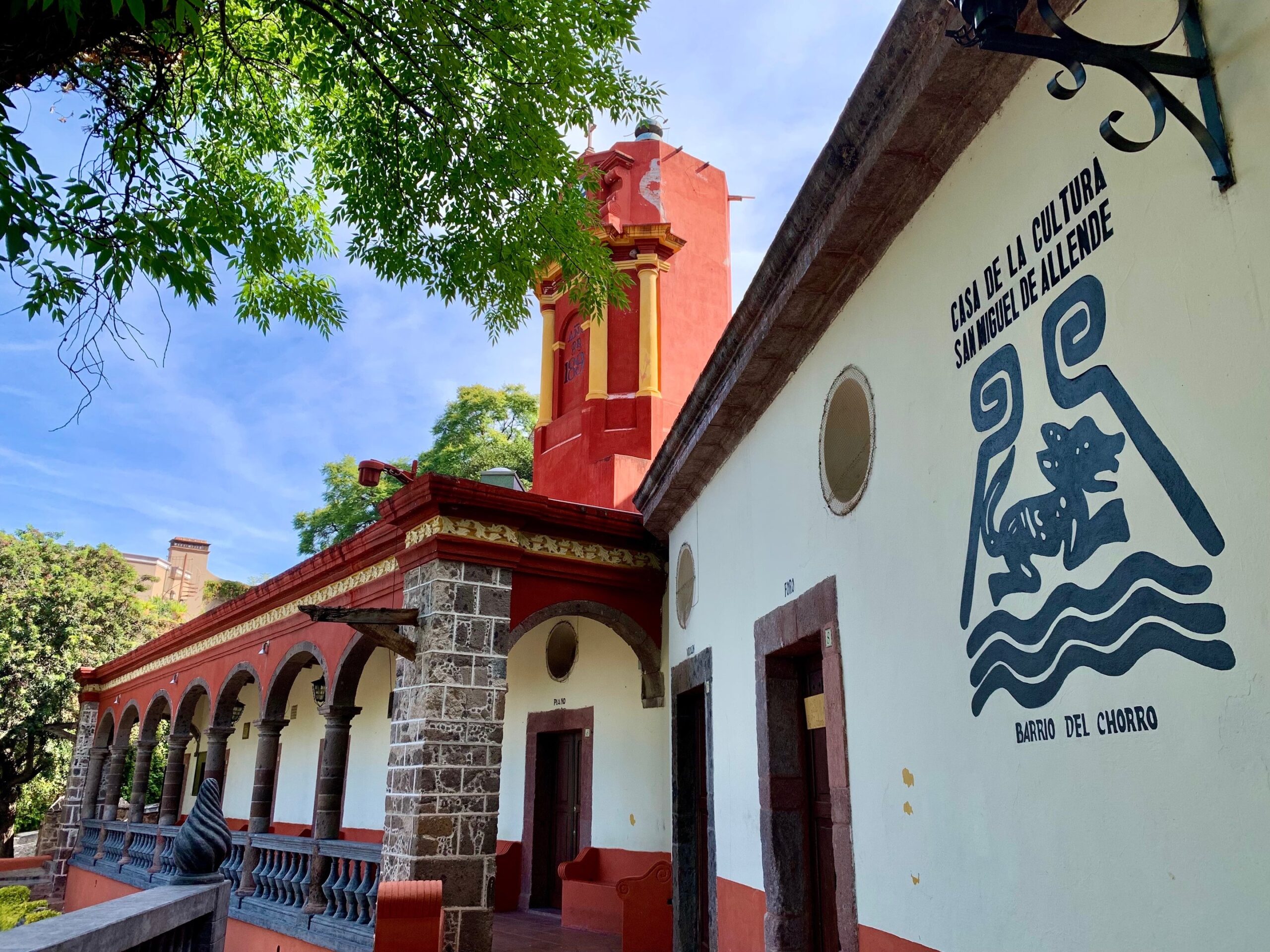 Colonial building in a park