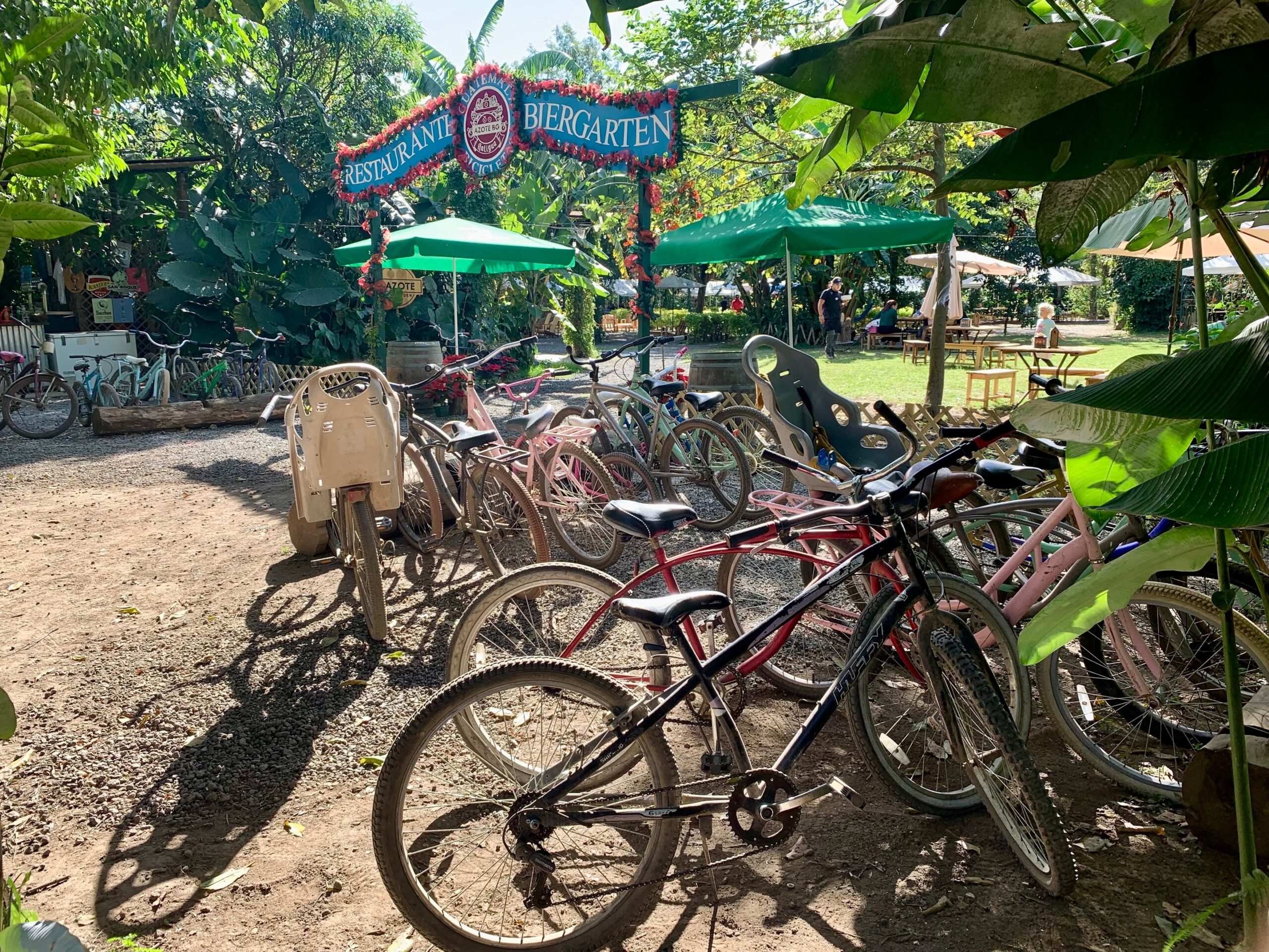 bicycles outside a restaurant