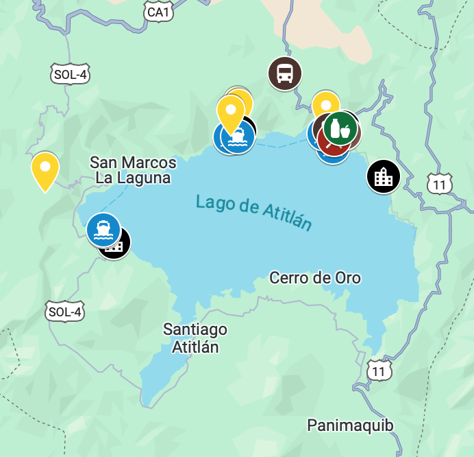 Lake Atitlán Map