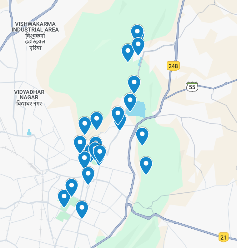 Jaipur, India Map