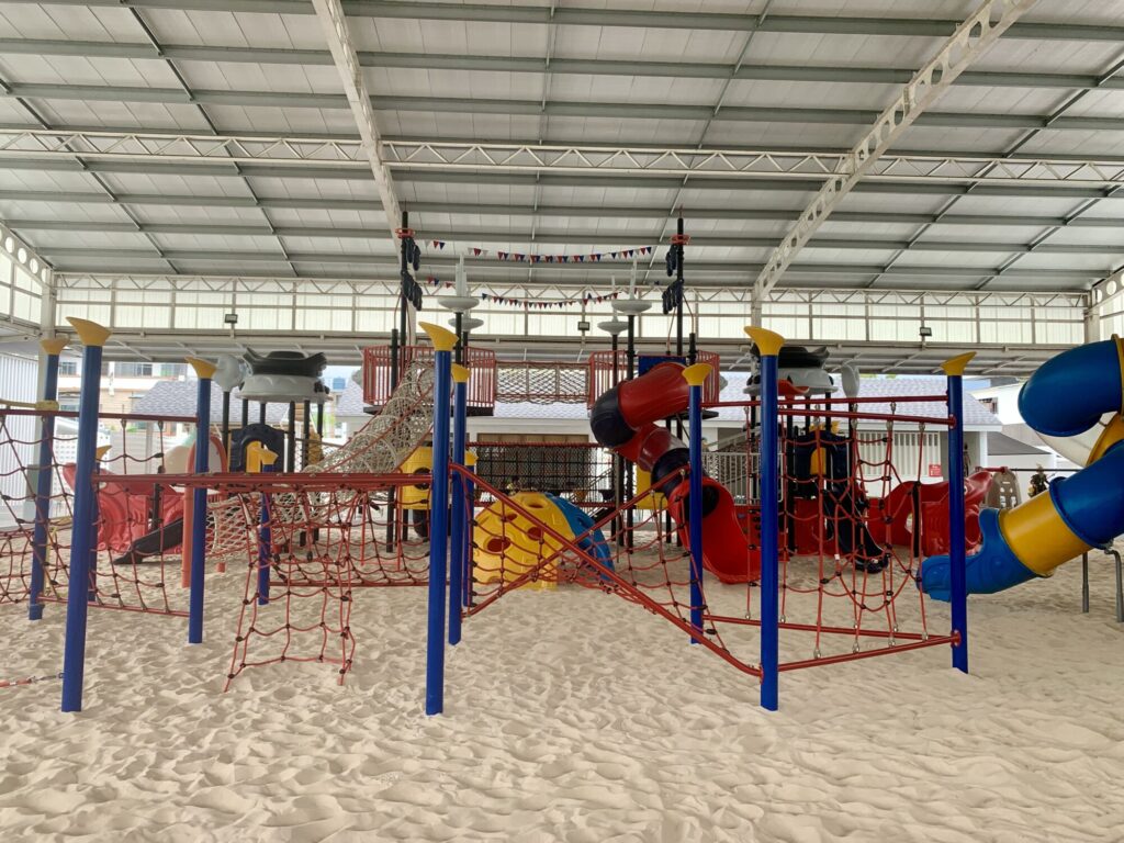 large playground under a roof