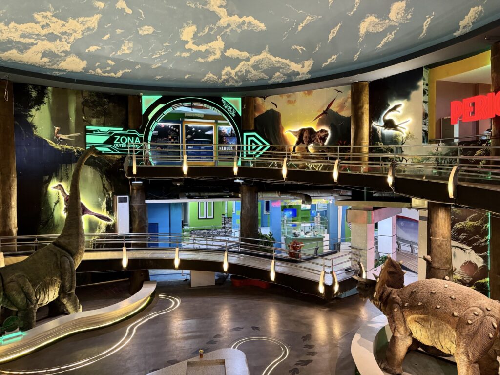 indoor dinosaur exhibit