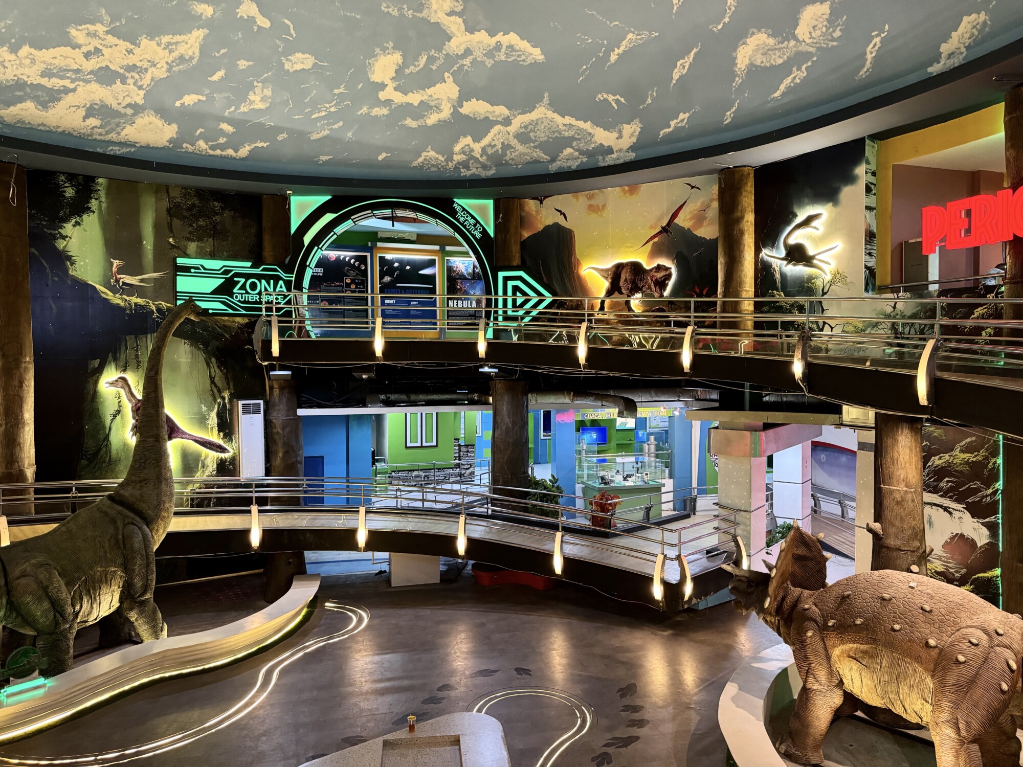 indoor dinosaur exhibit