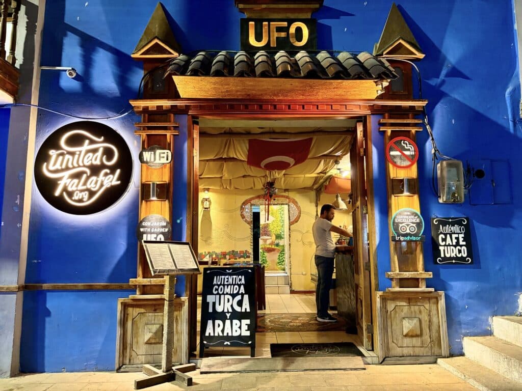 outside of a restaurant